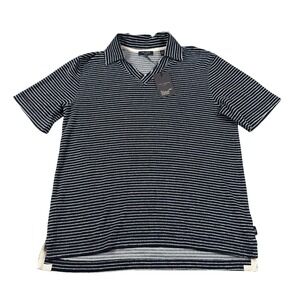 Ted Baker London Navy Blue White Striped S/S Terrycloth Mens Polo Size 3 NWT